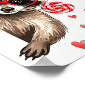 Poster Funny Feral Raccoon Valentine's Day Sarcastic Humo (Coin)