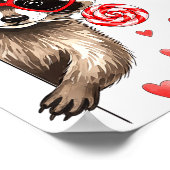 Poster Funny Feral Raccoon Valentine's Day Sarcastic Humo (Coin)