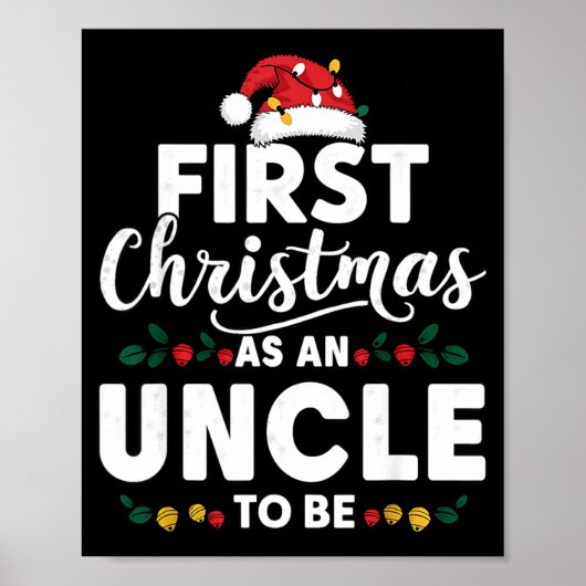 Poster Funny First Christmas As An Uncle To Be New Uncle  (Devant)