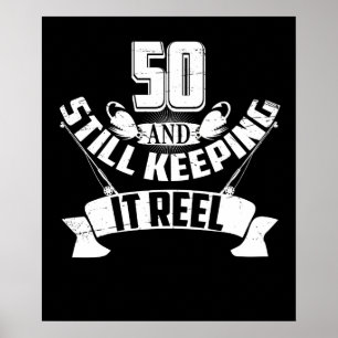 Poster Funny Fishing 50th Birthday Venin Fisherman 50 Yea