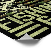 Poster Funny Fishing Boy Teens Kid Camouflage Usa Flag B  (Coin)