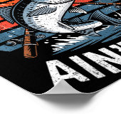 Poster Funny Fishing Vintage Hookin' Ain't Easy Fisherman (Coin)