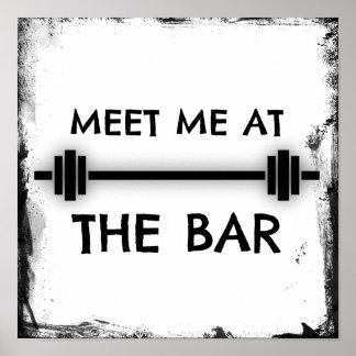 Poster Funny Fitness Quota : Meet me at the bar