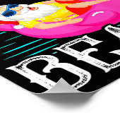 Poster Funny Flamingo Float Santa Claus Christmas At The  (Coin)