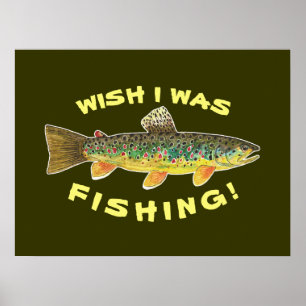 Poster Funny Fly Fishing Trout Picture