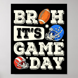 Poster Funny Football Boy Ados Bruh Son Jour Amérique