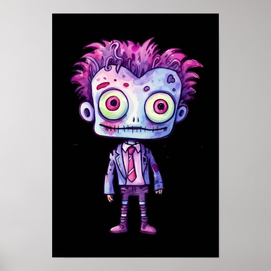 Poster Funny Frankenstein Monster Halloween Fun (Devant)