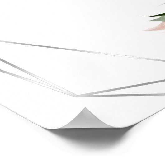 Poster Funny Free Drinks Bar Menu Signer Blush Rose (Coin)