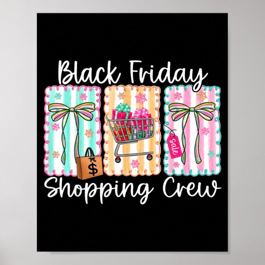 Poster Funny Friday Shopng Crew Christmas Black Shopng Fa (Devant)