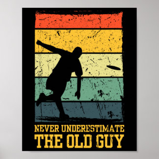 Poster Funny Frisbee Art For Men Women Flying Disc Golf L