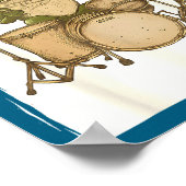 Poster Funny Frog Drum Rock Music Kawaii Japanese  (Coin)