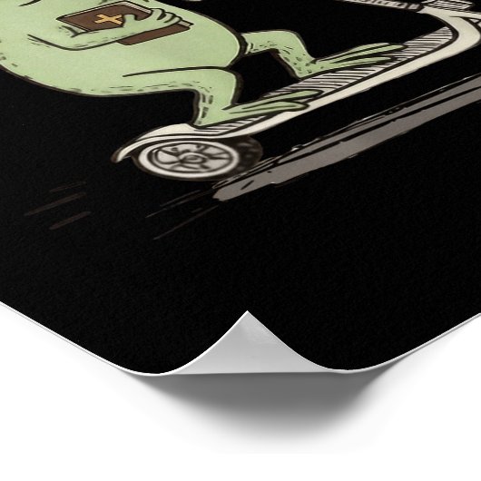 Poster Funny Frog Off To Praise The Lord Christian Scoote (Coin)