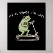 Poster Funny Frog Off To Praise The Lord Christian Scoote (Devant)