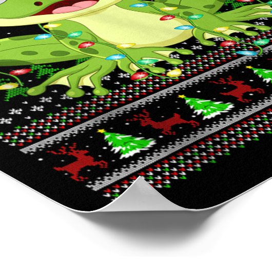 Poster Funny Frog Ugly Christmas Sweaters Holiday Santa C (Coin)