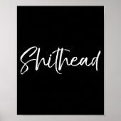 Poster Funny Gag Gift Head Joke Saying Sarcastic Idea Hea (Devant)