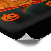 Poster Funny Galaxy Chat Dans L'Espace Chat Riding Pizza  (Coin)