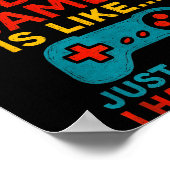 Poster Funny Gamer Saying Graphic Tee Men Boys Teens Vide (Coin)