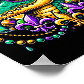 Poster Funny Gator Mardi Gras (Coin)