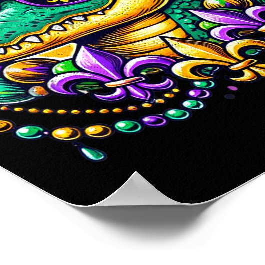 Poster Funny Gator Mardi Gras  (Coin)