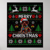 Poster Funny German Shorthaired Inter Dog Ugly Xmas Sweat (Devant)