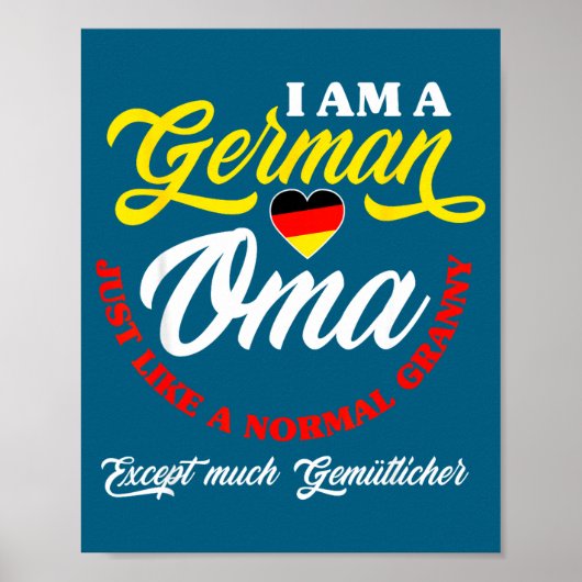 Poster Funny Germany German Oma German Granny Deutsche Om (Devant)