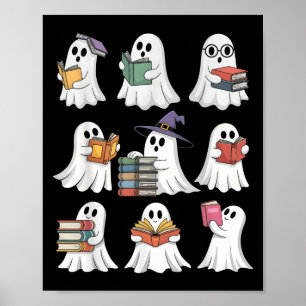 Poster Funny Ghosts Livre de lecture École enseignant Hal