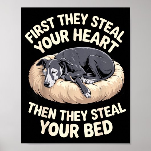 Poster Funny Ghound Art For Men Women Kids Puppy Ghound L (Devant)