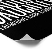 Poster Funny Gif For Dad Don't Mess With My Daughter  (Coin)