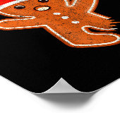 Poster Funny Gingerbread Man Oh Snap Christmas Cookie Cos (Coin)