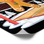 Poster Funny Gingerbread Volleyball Player Christmas (Coin)