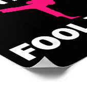 Poster Funny Girl Karate Design Kids Women Kickboxing Bla (Coin)