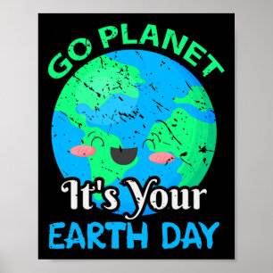 Poster Funny Go Planet Son Jour des terres