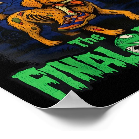 Poster Funny Golden Retriever Zombie Halloween, Soky Ghou (Coin)