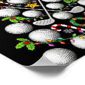 Poster Funny Golf Ball Christmas Tree Christmas Golf Love (Coin)