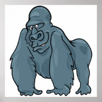 Funny Gorilla Cool Bleu Ape Animal Design