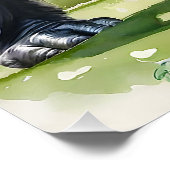 Poster Funny Gorilla Jouer Golf (Coin)