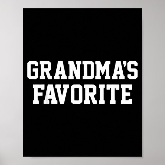 Poster Funny Grandma's Favorite Black Modern Clic Crew (Devant)