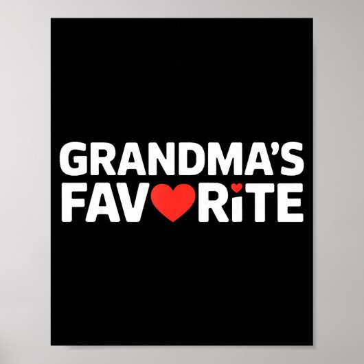 Poster Funny Grandmas Favorite Family Humor Tees For Men (Devant)