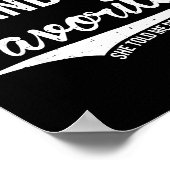 Poster Funny Grandma's Favorite Grandson &amp; Granddaugh (Coin)