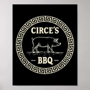 Poster Funny Greek Mythology Circe's Bbq Odyssey