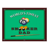 Poster Funny Green Pool Table Snooker Papa Fête des pères (Devant)