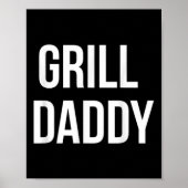 Poster Funny Grill Papa Barbecue Et Fumer Pour La Fête de (Devant)