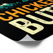 Poster funny guess what chicken butt! white design 247 (Coin)