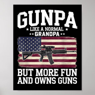 Poster Funny Gunpa Définition Tee Us Drapeau Pour Grand-P