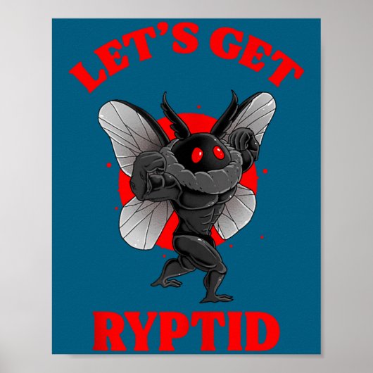 Poster Funny Gym Mothman Shirt Cryptid Let's Get Ryptid G (Devant)