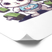 Poster Funny Gym Workout Bunny Fitness Studio Rabbit Card (Coin)