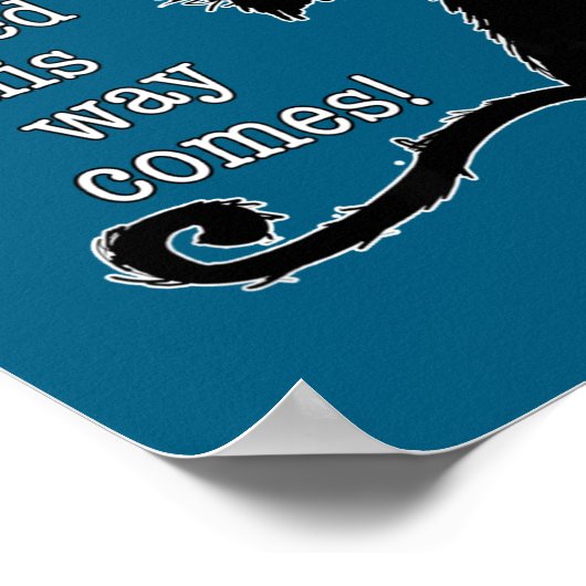 Poster Funny Halloween Cat - Shakespeare Macbeth Quote  (Coin)