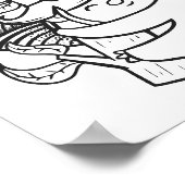 Poster Funny Halloween Koala Coloration Page (Coin)