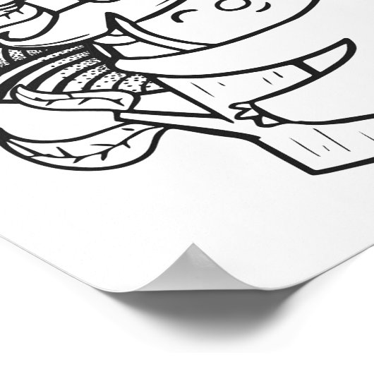 Poster Funny Halloween Koala Coloration Page (Coin)