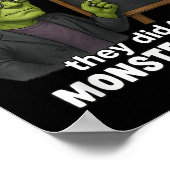 Poster Funny Halloween Monster Math Pun, Humour enseignan (Coin)